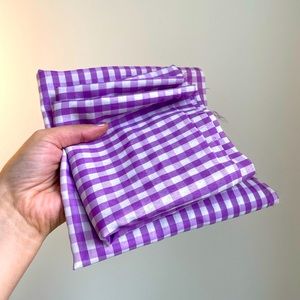 Fabric Deshash Remnant Purple Gingham